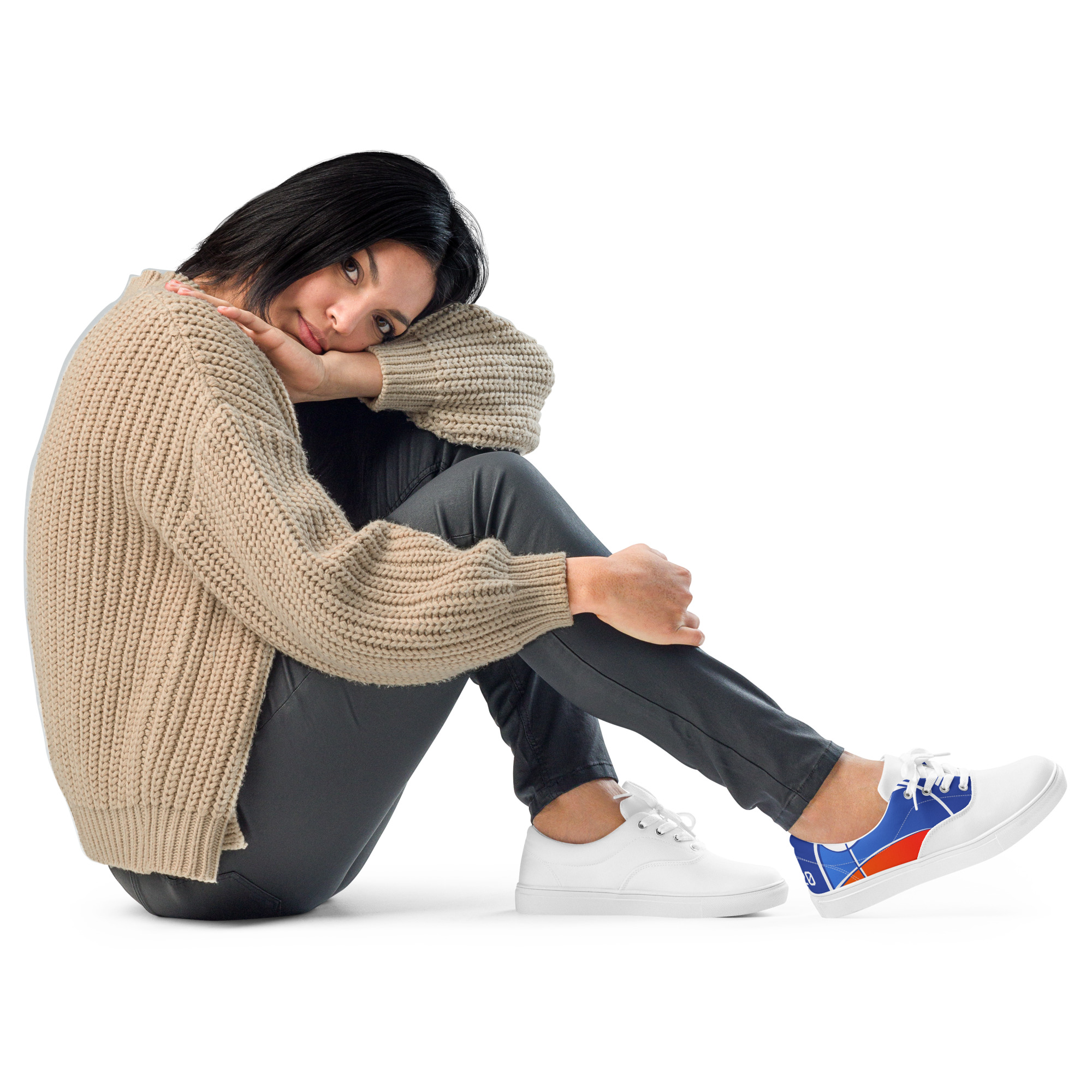 Zapatillas de lona con cordones para mujer - Imagen 2